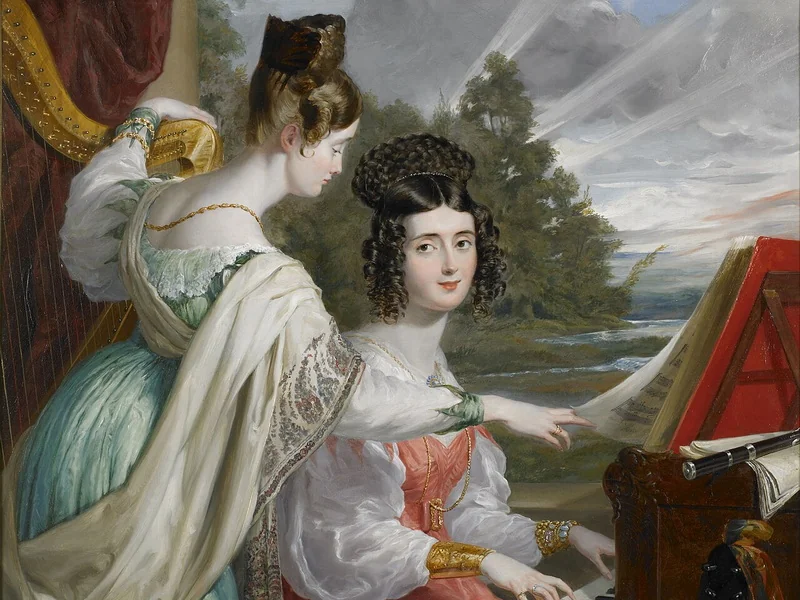 1818-Louisa Anne Stuart, marchesa di Waterford - Charlotte Stuart e Louisa Stuart, figlie di Sir Charles Stuart, barone Stuart de Rothesay